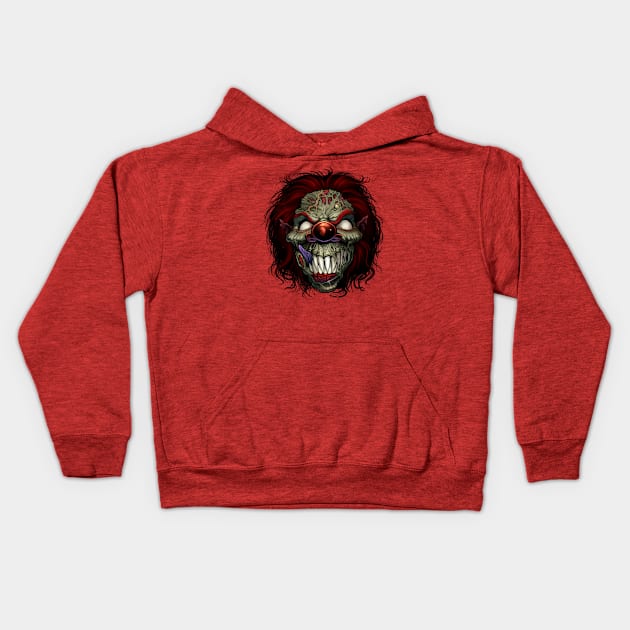 Evil Clown Kids Hoodie by FlylandDesigns